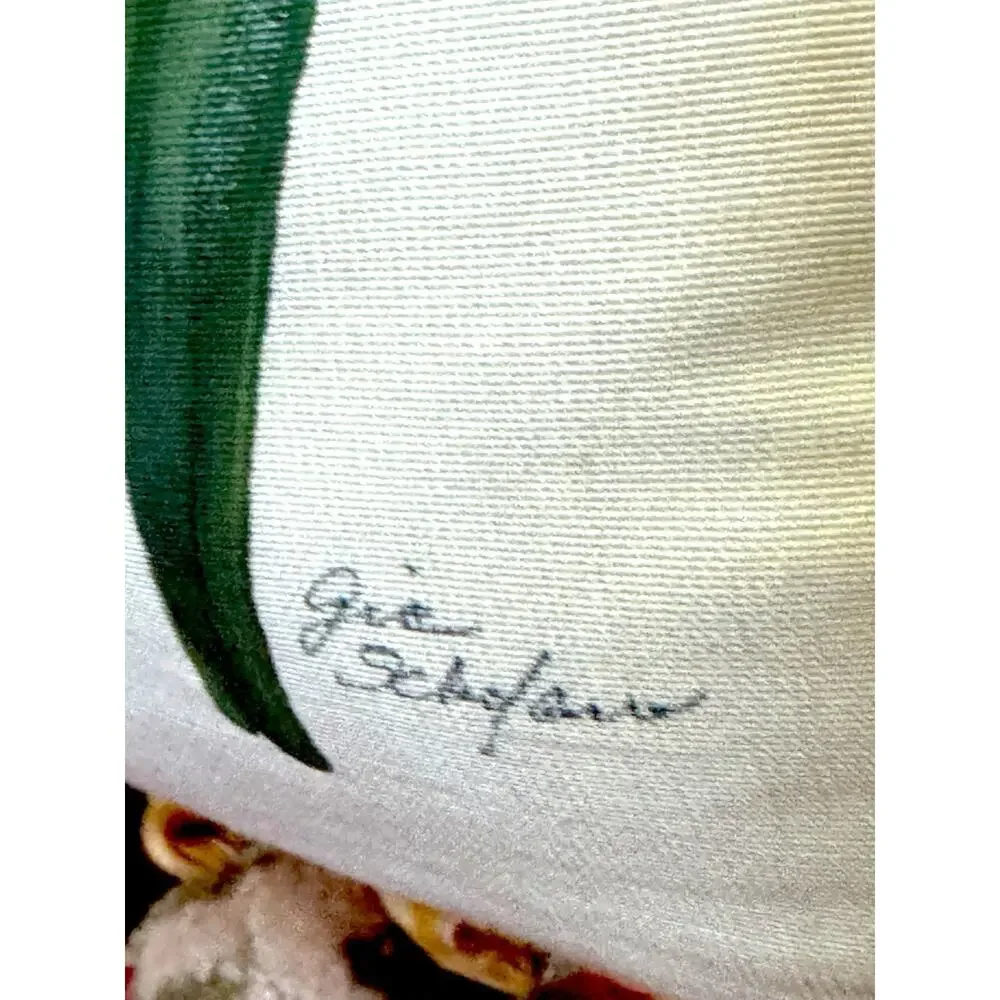 Silk Down Pillow Parrot Bird Poms Luxury IL FIORE Handmade Large 22x22